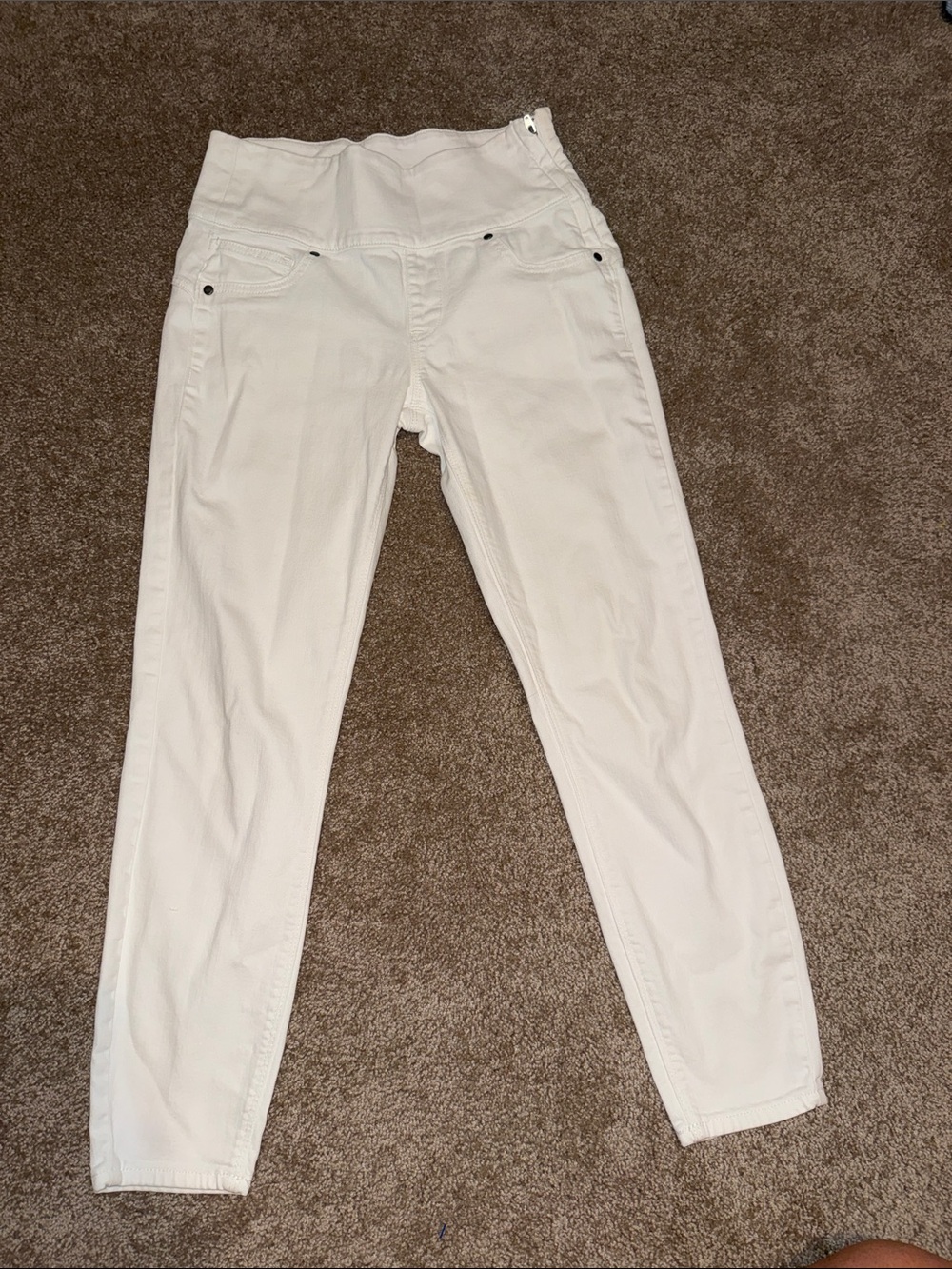 SPANX White Skinny Cropped Jeans - size small 2/4